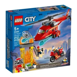 Lego City Helicóptero De Rescate De Bomberos 60281