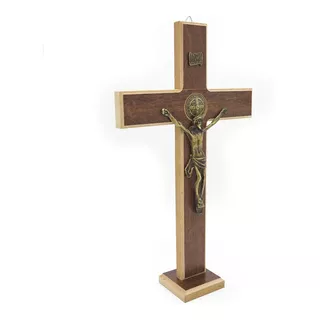 Crucifixo De Mesa De Altar 35cm Cristo Em Metal Envio 24hs