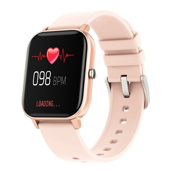 Smartband Colmi P Series P8 1.69" caja de  aleación  rose gold, malla  rose gold de  silicona