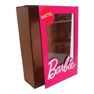 Caja Regalo Barbie Cajita Mdf Madera 10pz