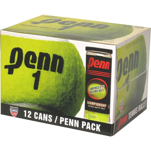Pelotas De Tenis Penn Championship Extra Duty Felt 1/caja 12 Latas 36 Pelotas 