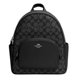 Mochila Court Backpack Coach 5671 Svtsq Negro Diseño De La Tela Liso