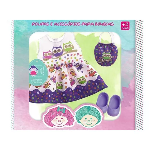 Roupa de Boneca Baby Alive Fio Lurex - Jujulie