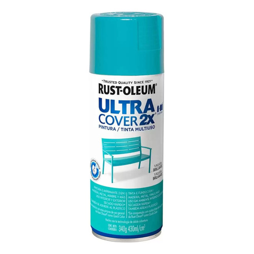 Rust-Oleum Ultra Cover aerosol 430ml turquesa brillante
