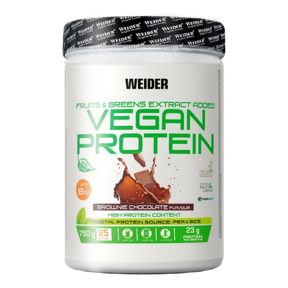 Proteína Vegana Vegetal Sin Gluten Ni Lactosa Con B12 Sabor Chocolate