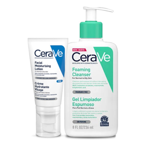 Cerave Combo Limpieza E Hidratación Noche Piel Mixta