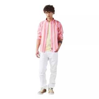 Camisa Algodón Hombre Bensimon Tokyo Premium Rayada Ml