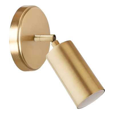 Aplique 1 Luz Movil Dorado Zunko Tubo Apto Led Dicro Gu10 