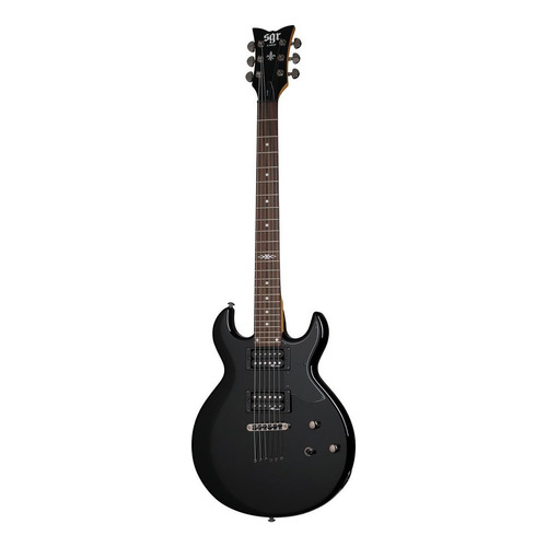 Guitarra eléctrica Schecter SGR S-1 de tilo gloss black brillante con diapasón de palo de rosa