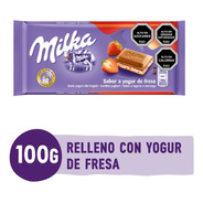 Milka Chocolate Relleno Yogurt Frutilla Barra 100 Gr