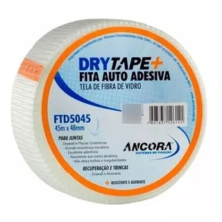 Fita Telada Drywall Fibra De Vidro Autoadesiva 45mx48mm 