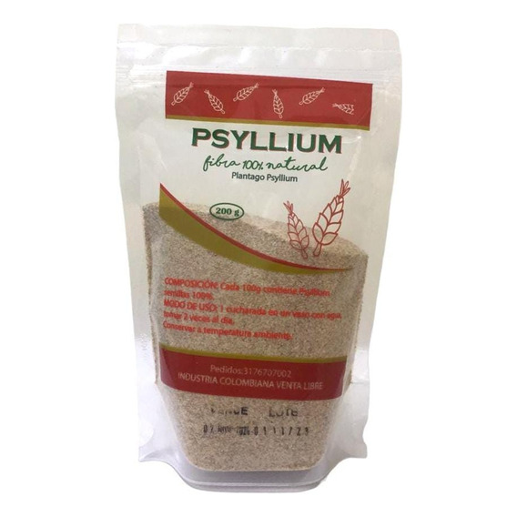 Psyllium Fibra 100% Natural 200 Gramos - g a $142