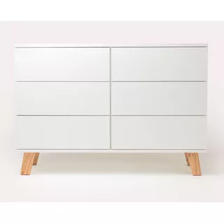 Comoda Cajonera Nordico Escandinavo Retro Blanco Melpar