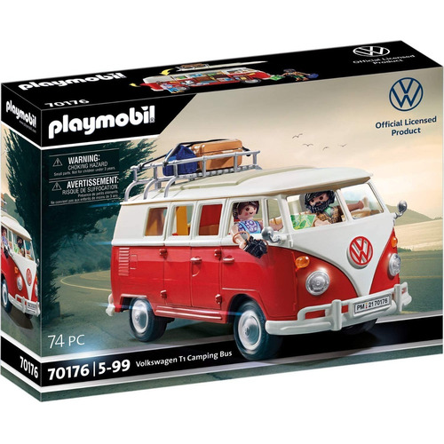 Figura Armable Playmobil Volkswagen T1 Camping Bus 74 Piezas