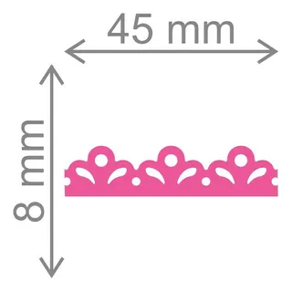 Furador Borda Continua Gigante Vitoriana Para Scrapbook Cor Rosa Forma Da Perfuração Flor