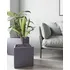 Maceta Plástica Rotomoldeada Modelo Cubo N 40 Moderna Amalfi Color Gris Grafito