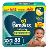 Pañales Pampers Baby-dry  Xxg X 88 Unidades