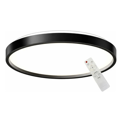 Aplique Plafón Led Orion Negro 39cm Con Control Remoto Ld Negro Interior