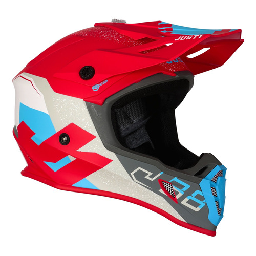 Casco Enduro Cross J38 Korner Blue / Red Just1 Color Azul Tamaño del casco S