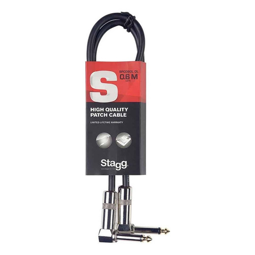Stagg SPC060LDL Cable Interpedal 60cm Plug L Ficha Metálica 