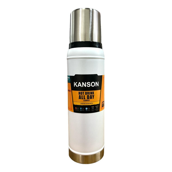 Termo Acero Inox Kanson 1 Litro Large Cebador Sin Manija F/c