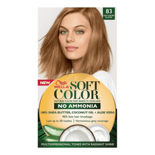 Kit Tintura Wella Professionals  Soft color Tinte de cabello tono 83 rubio claro dorado para cabello