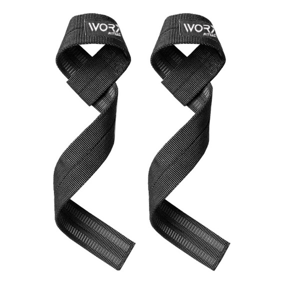 Straps Correas Levantamiento Worx Pesas Gym Gimnasio Set 2 Color Negro