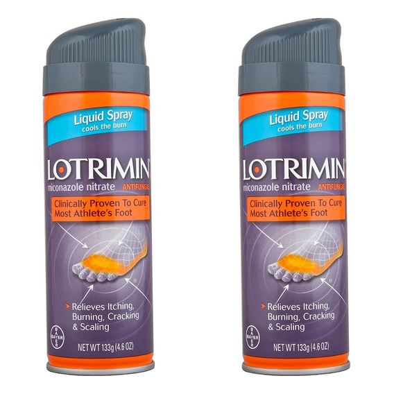 Paquete De 2 Lotrimin Spray Liquido Para Pie De Atleta