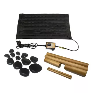 Kit Para Massagem Com Pedras Quentes E Bambus Voltagem 110 Volts