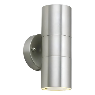 Bidireccional Acero Inoxidable Gu10 Apto Led Exterior Tbcin Plateado
