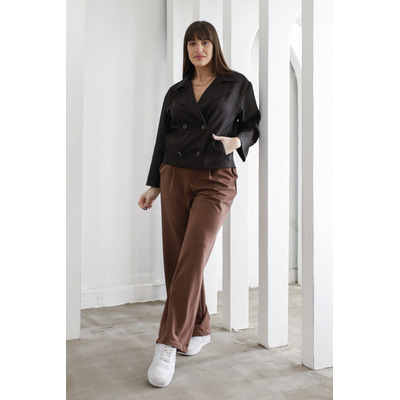 Saco Crop Cruzado Corto De Crepe Sastrero Talles Grandes