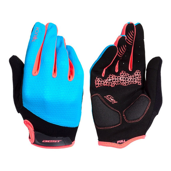 Guantes Largos Dama Best Sb-05-5177 Celeste/turquesa Talla S