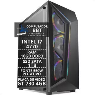 Pc Computador Gamer I7 4°ger 16gb Ssd 1tb Placa De Video 4gb