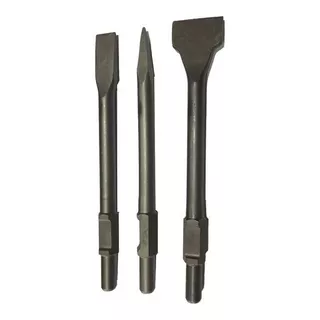 Set 3 Cinceles Hexagonal Punta Planos 410mm Phk30 Barovo