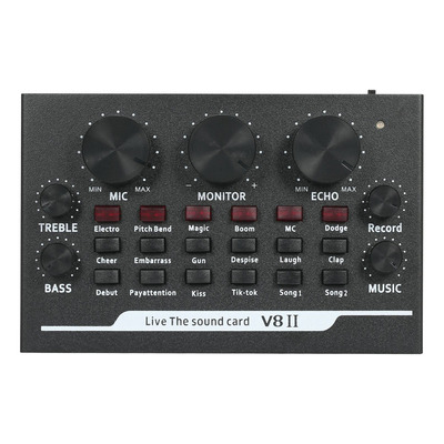 V8ii Live Sound Card Bt Acompañamiento Mezclador De Audio Co