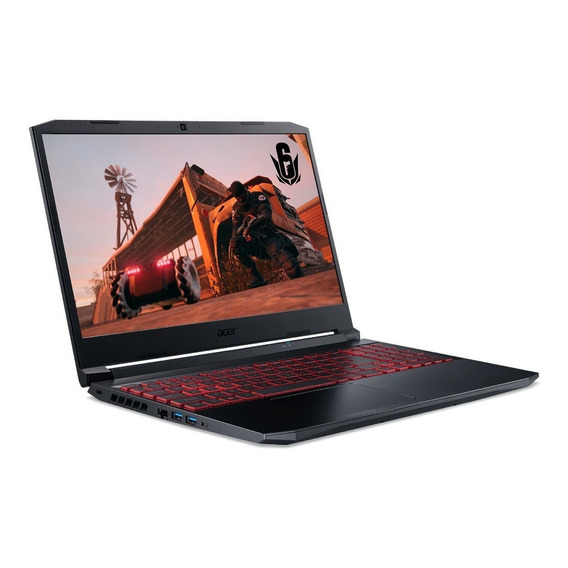 Notebook gamer  Acer Nitro AN515-57 negra y roja 15.6", Intel Core i5 11400H  8GB de RAM 256GB SSD, NVIDIA GeForce GTX 1650 1920x1080px Windows 11