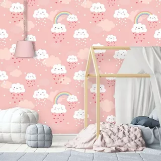 Papel De Parede Infantil Chuva De Amor 