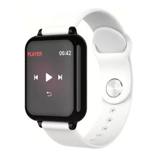 Smartwatch Haiz Smartwatch B57 Caixa Preta Pulseira Branca