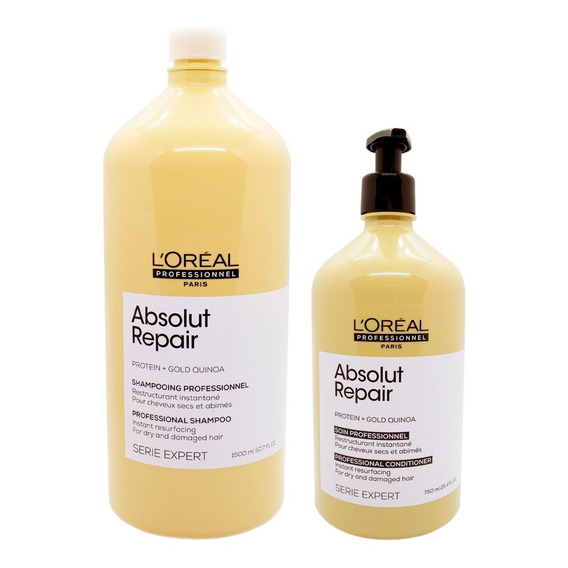 Loreal Absolut Repair Shampoo 1500ml + Acondicionador 750ml 
