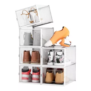 Organizadores De Cajas Apilables Para Zapatos, 6 Pza, Size M