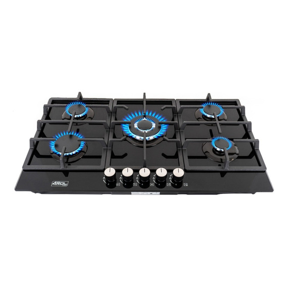 Parrilla Empotrable De Gas 5 Quemadores Negro 87cm P-cn5q87a