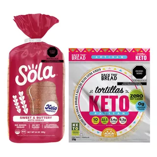 Pack Tortillas Keto Zero Carb Y Pan Keto Mantequilla Sola