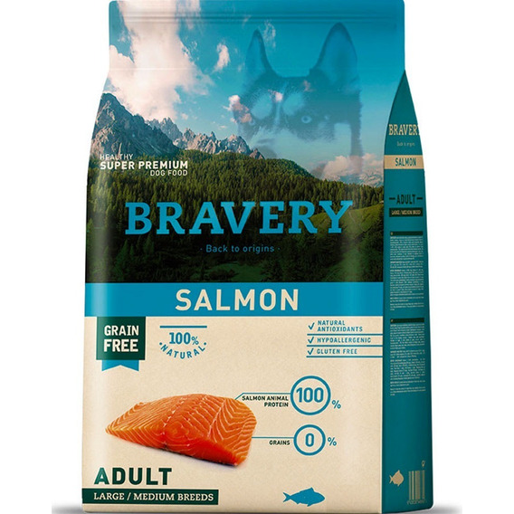 Bravery Salmon Adult Large/medium Breed 12 K