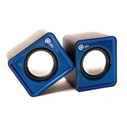Bocinas Para Pc Marca Gio Modelo C420 Conector Usb Y Audio 3.5mm Color Azul Con Control De Volumen Ideal Para Usar En Pc O Laptop