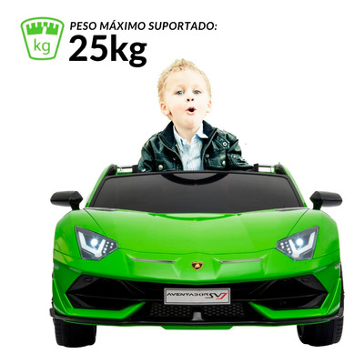 Carro Elétrico Infantil Lamborghini Svj 12v Verde Licenciado