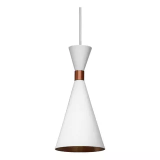 Lustre Pendente Moderno Branco Cobre Cozinha Mesa De Jantar