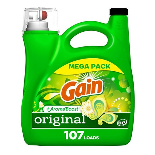 Detergente Liquido Gain Original 107 Lavados 4,55 Litros