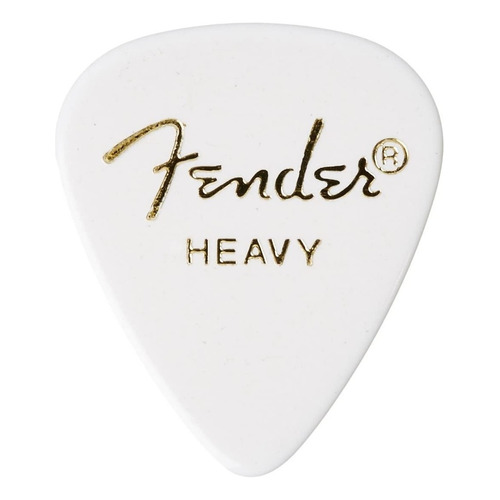 Fender 351 Shape Classic Picks - Púa Heavy Color White