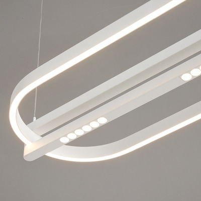 Colgante Led Ramla L Ovoide Blanco 72w Aluminio Moderno Blanco