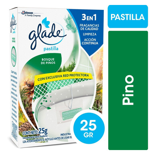 Pastilla Para Inodoro Glade Pino 25 Gr